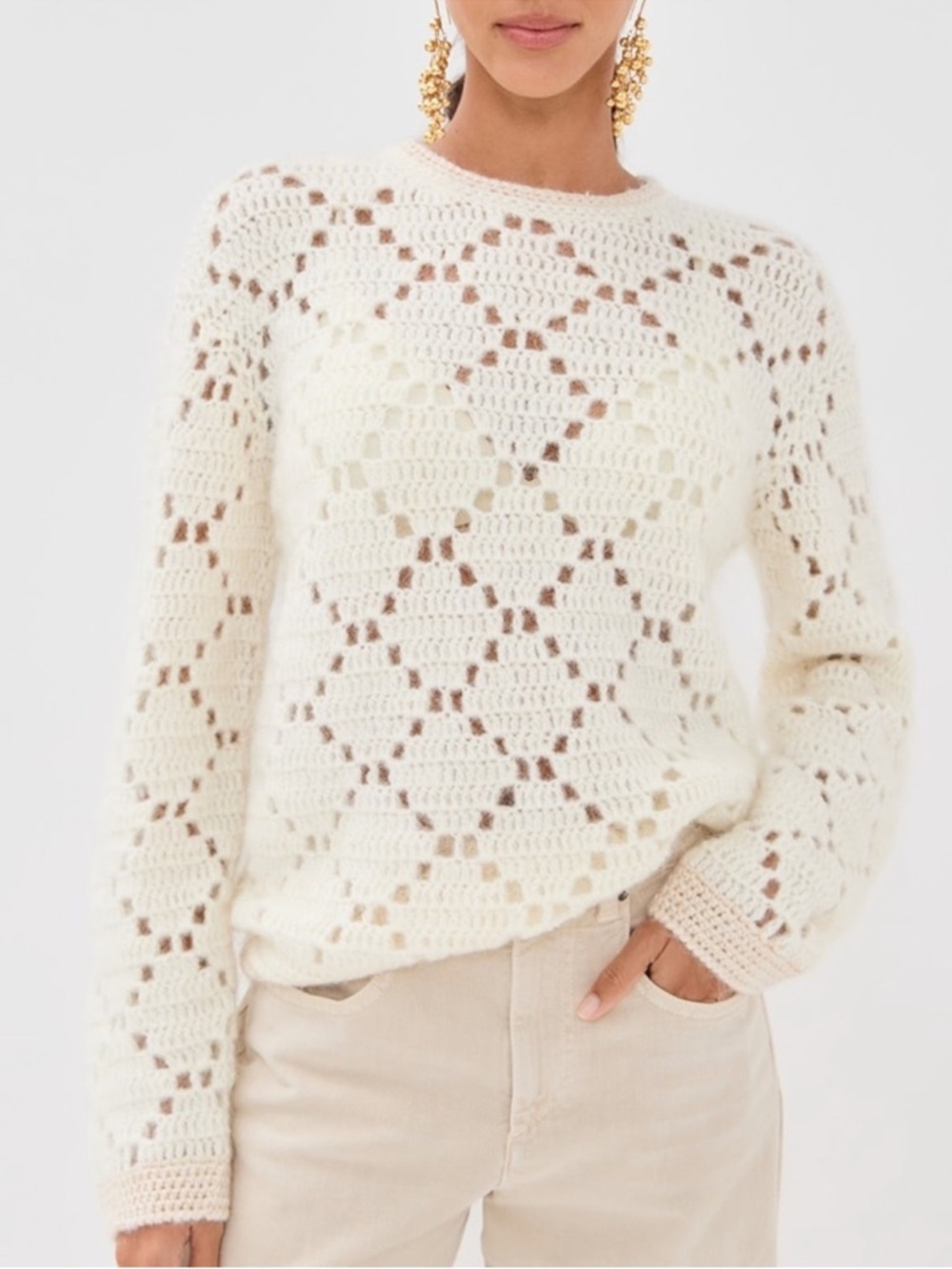Isabel Marant Medaline open knit sweater NWT